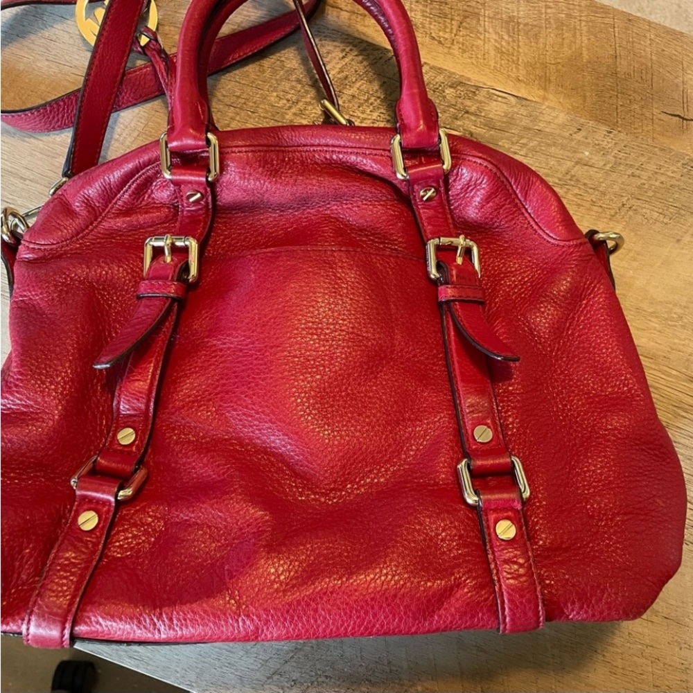 Michael Kors Red Purse - Picture 2 of 6